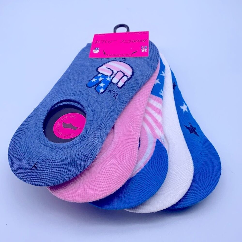 Betsey Johnson Sneaker Liners 5pk - Picture 2 of 2
